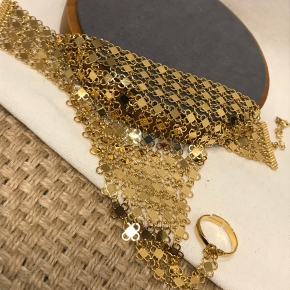 New Hesilk Bracelet, Hand Chain Bracelet, Middle Eastern Jewelry,Turkish Jewelry - Picture 5 of 6